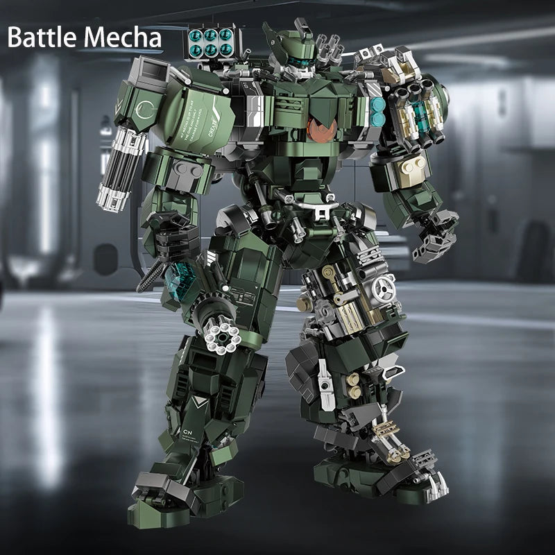 1403pcs Large Mecha Warrior Building Blocks Set Battle Robots Action Figure Model Kits Adult Teens Assembled Toys Gifts For Boys