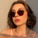ZENOTTIC Hexagon Polarized Retro Sunglasses for Men Women-Vintage Metal Frame Design UV Protection Trendy Fashion Shades