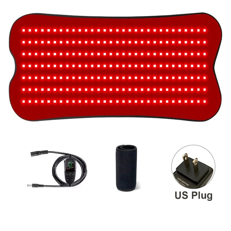 210 LEDs Red Infrared Light Therapy Pad Beauty Devices For Face,Body Back Knee Hands Feet Relief Portable 660nm 850nm Heat Pad