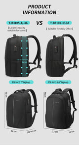 Tigernu Travel Backpacks 14-15.6-17'' Laptop Backpack For Men TSA Anti Theft Backpack Nylon Backpacks Bag For Schoolbag Knapsack
