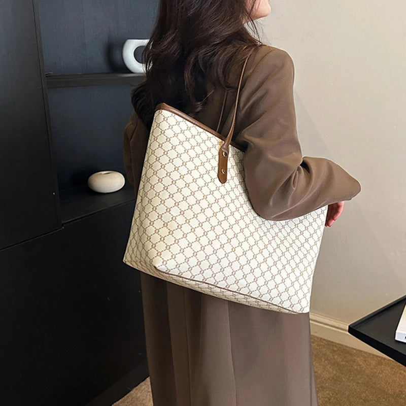 Large Capacity PU Leather Tote
