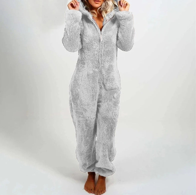 Women’s Elegant Hooded One-Piece Jumpsuit
