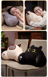 Thickened Cat Back Cushion Siamese Calico Cat Sofa Bed Chair Lumbar Support Cushion Comfortable Throw Pillow Home Decor Girl