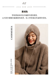 Women's Pure Cashmere Knit Beanie & Scarf Hat