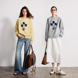 TOYOUTH Women's Relaxed Cotton-Blend Sweatshirt