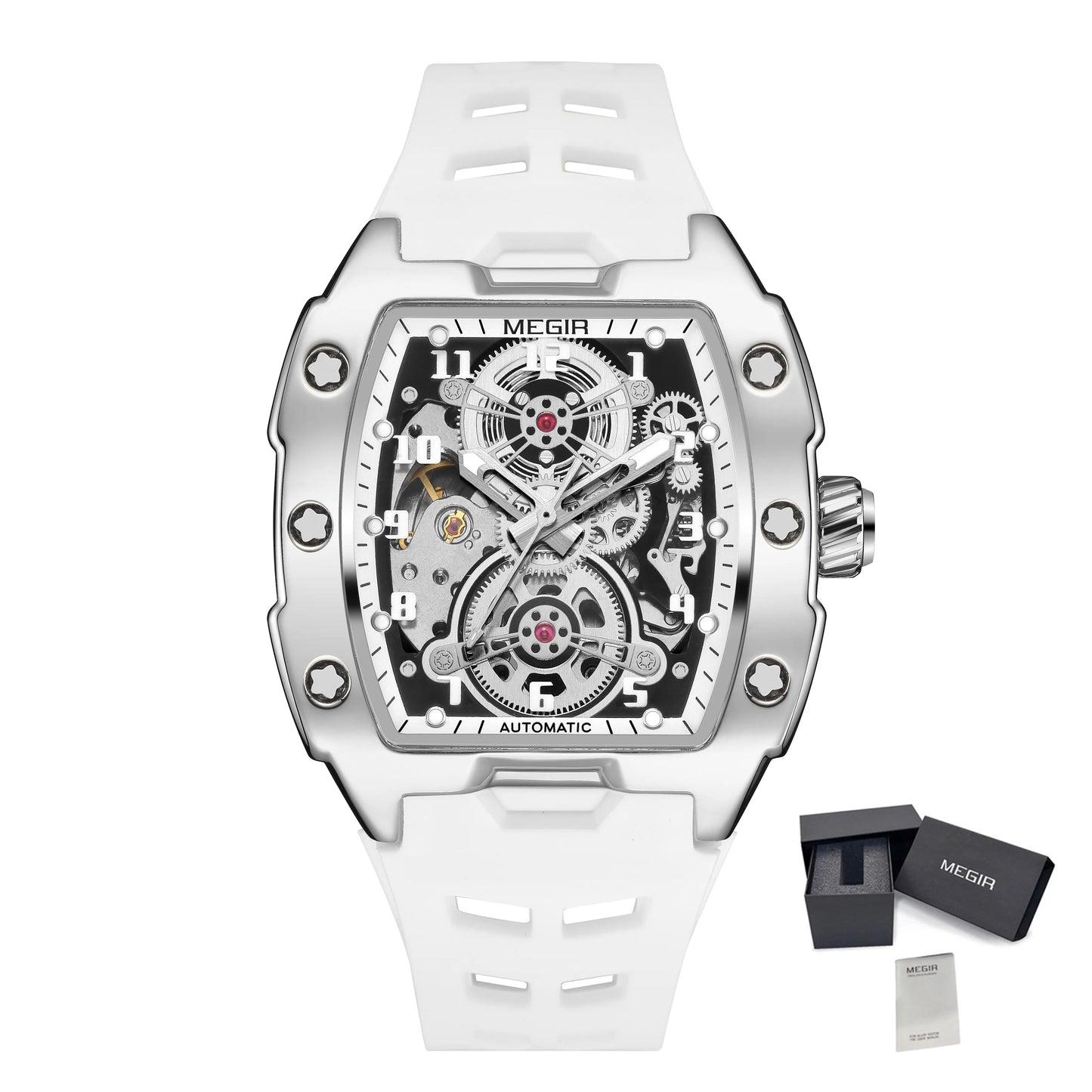 Luxury Automatic Skeleton Watch – Waterproof Silicone Sport Wristwatch