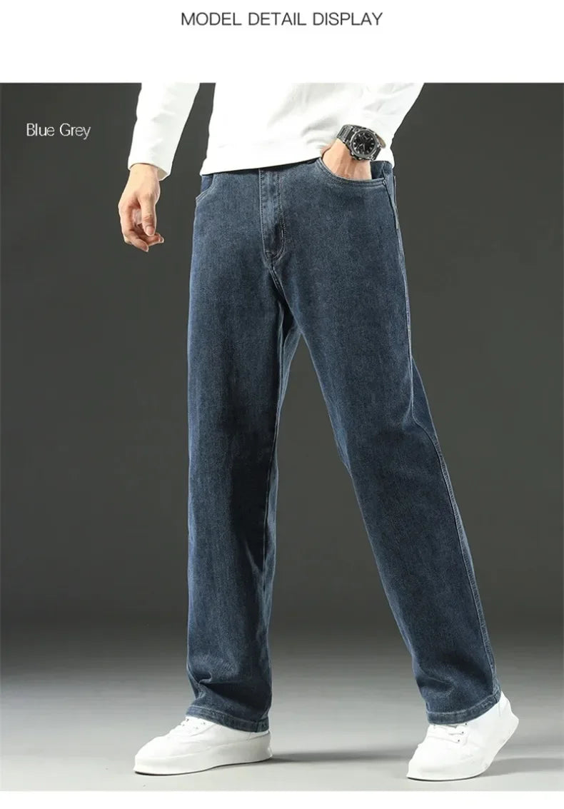 Men’s Relaxed Straight-Leg Stretch Jeans