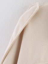 YENKYE New 2025 Women Suede Textured Bomber Jacket Long Sleeve Lapel Collar Loose Coats Casual Female Outerwear Chic Tops