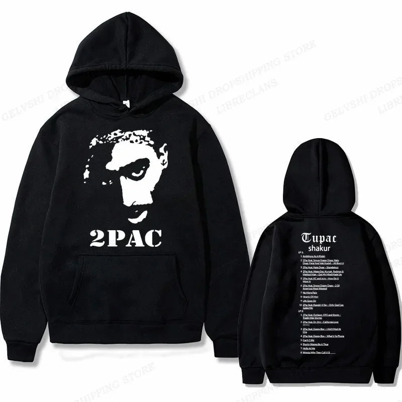 Tupac 2Pac Graphic Fleece Hoodie for Men