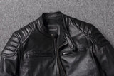 New 100% Cowhide Leather Jacket men Top Layer Clothes Men's Stand Collar Motorcycle Clothes  Autumn Winter Plus Size motorcycle