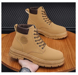 Men’s High-Top Leather Motorcycle Boots