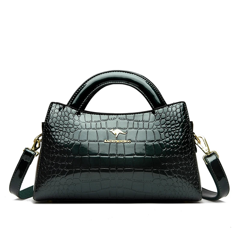 KAIDIFEINIROO Kangaroo Brand Alligator Pu Leather Shoulder Crossbody Bag Clutch Hand Bags for Mother Small Women Handbags New