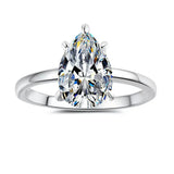 925 Sterling Silver Oval Cut Zircon Ring – Luxury Engagement & Wedding Jewelry