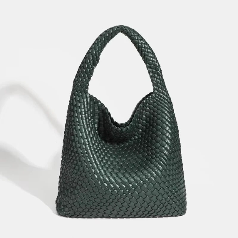 Shoulder bag Woven Bag for Women Europe and the United States popular PU leather soft fabric women underarm bag