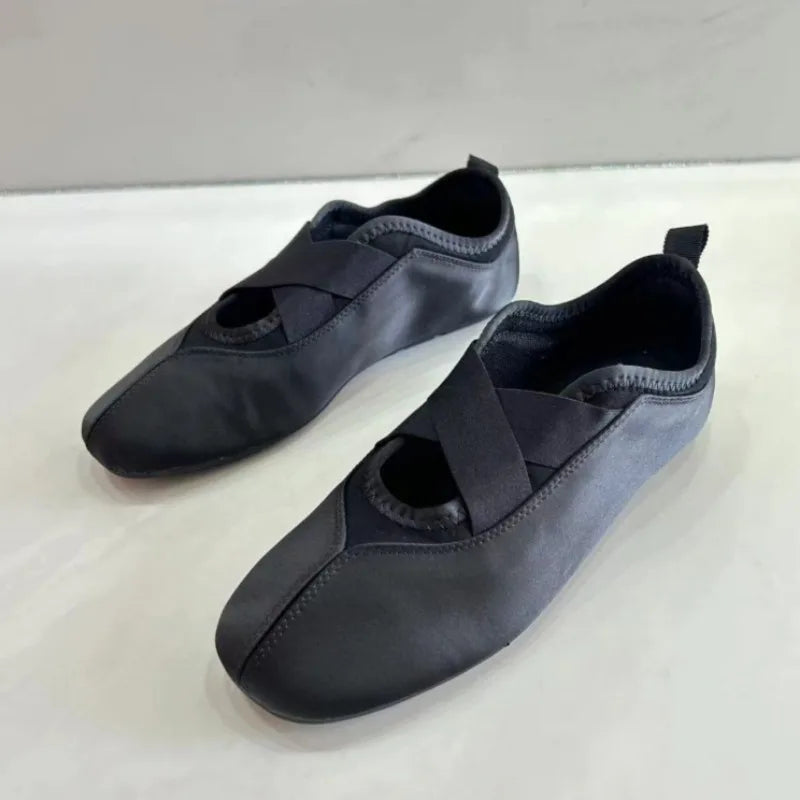 BUVAZIK Women's Satin Ballet Flats – Elegant Round Toe Slip-On