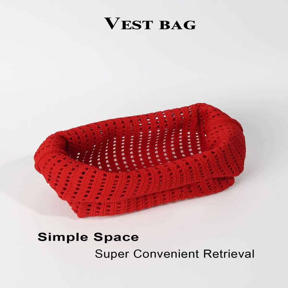 Handmade Knit Handbag Women Mini Shoulder Bag Female Casual Color Wide Stripe Plaid Tote Bag Student Cell Phone Package