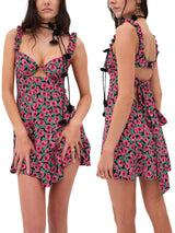 Women's Sweetheart Floral Mini A-Line Dress