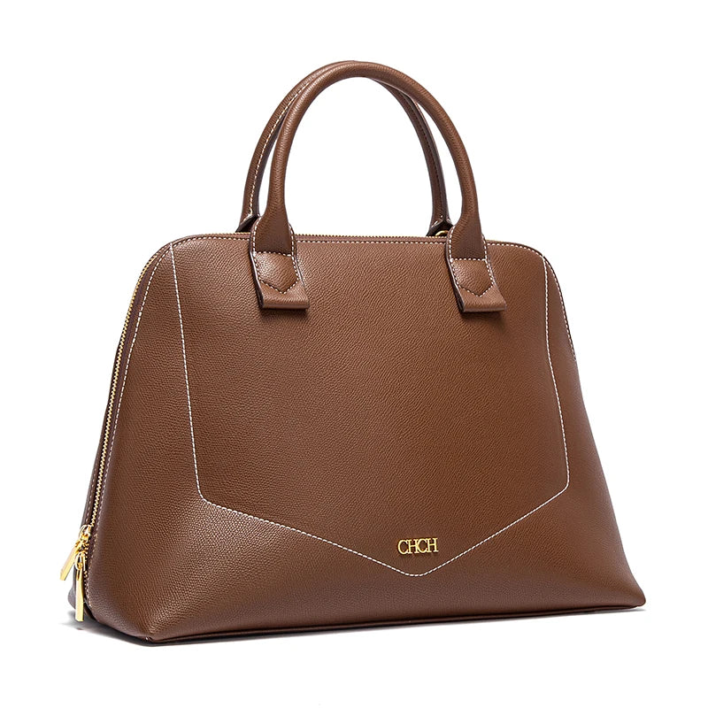 CHCH Women's Shoulder Bag New High Quality Business Bag Large Capacity Handbag Wine Red