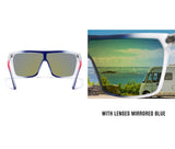 KDEAM One-piece Shape Men Sunglasses Polarized Elastic Paint Surface Sun Glasses Women Suitable Long-lasting Goggles Cat.3
