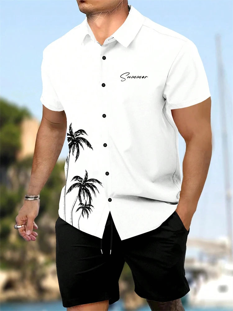 Men's Summer Patchwork 2-Piece Set