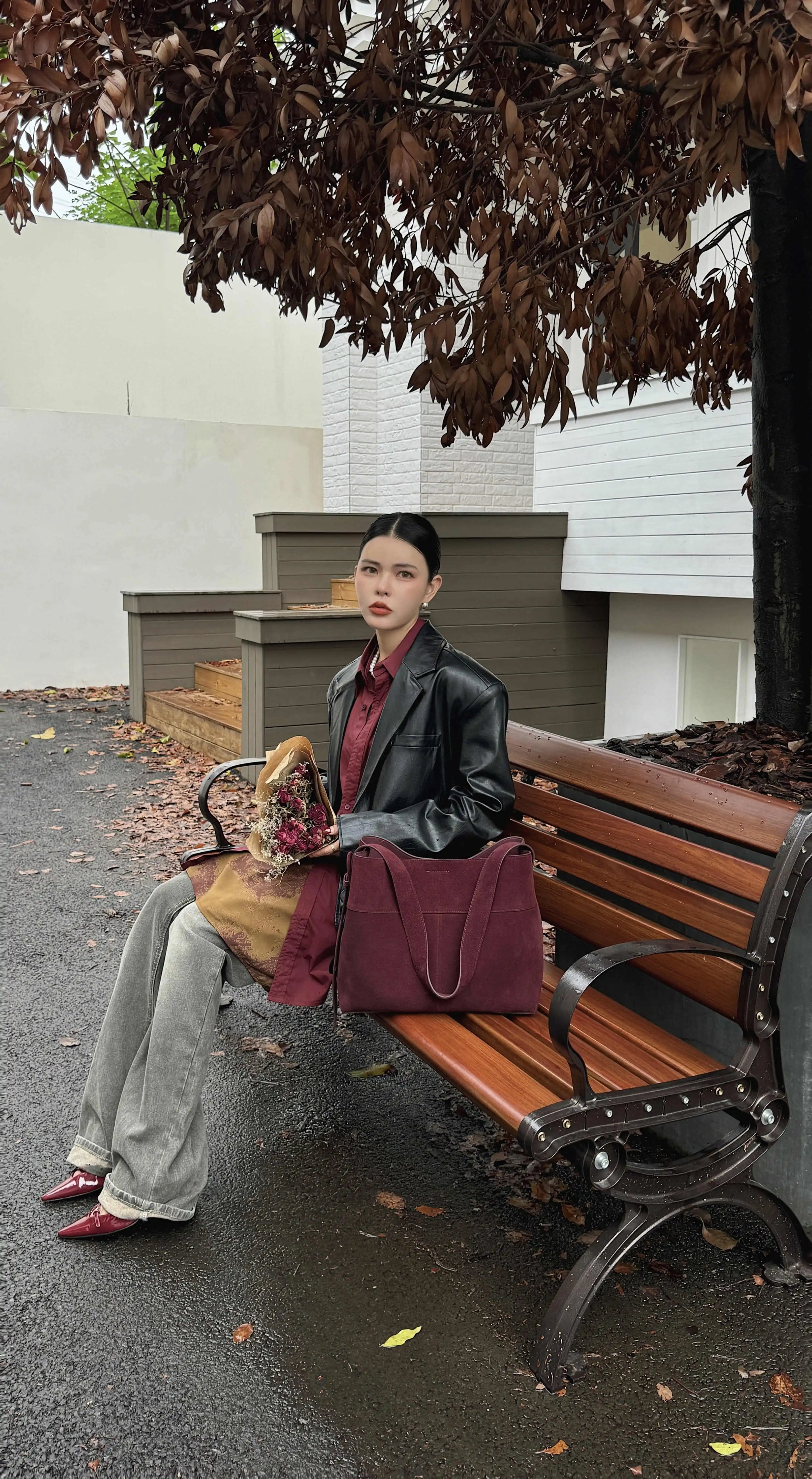 Motingsome Oversize Women Bag Luxury Suede Leather Winter Bags Frosted Cow Skin Handbag and Purses Retro Lady Tote 2024 New