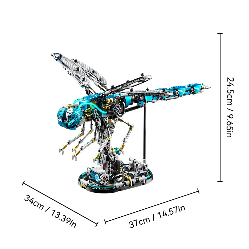 Creative Mechanical Dragonfly Construction Set Animal Building Blocks  MOC Educational Toy for Kids Adults STEM Learning Kit