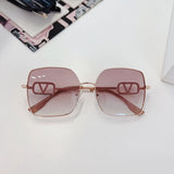 2025 New Fashion Metal Square Polarized Sun Glasses Women Luxury Diamond UV400 Sunglasses Ladies Oversized Eyewears Gafas De Sol