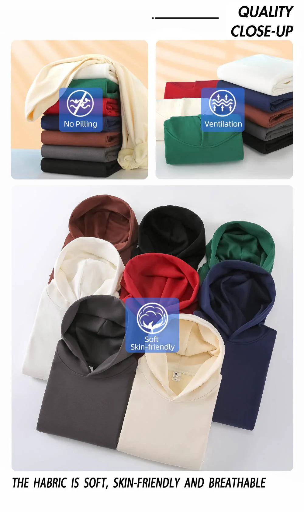 Heavyweight 480gsm Polar Fleece Hoodie
