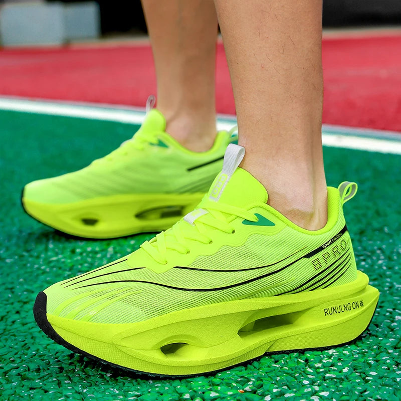 Men's Casual, Comfortable, and Stylish Road Running Shoes, with Stable Internal Support, Suitable for Sports and Outdoor Activities, Lace-Up Design, Low-Top Style, Fabric Upper and Comfortable Insole, Non-Slip and Wear-Resist