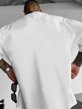 Men's Pure Cotton Graffiti Print Loose Fit Casual T-Shirt