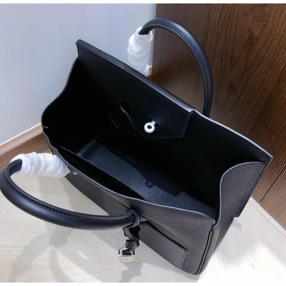 High Texture Handbag New Fashion Temperament Lychee Pattern Irregular Splicing Single Shoulder Messenger Women's Bag Commuting