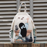 Luxury 3D Pumpkin Pattern Women Travel Backpack High Quality Linen Female Backpack Fashion Prettry Style Girls Daypack Backpack