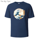 Unisex Color Painting Cotton Crew Neck T-Shirt