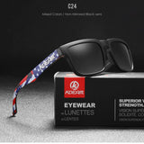 KDEAM Men's Polarized Sunglasses Fishing Lifestyles Mirrored Color Blocking Sun Glasses Women Legend Square Sunglass With Box