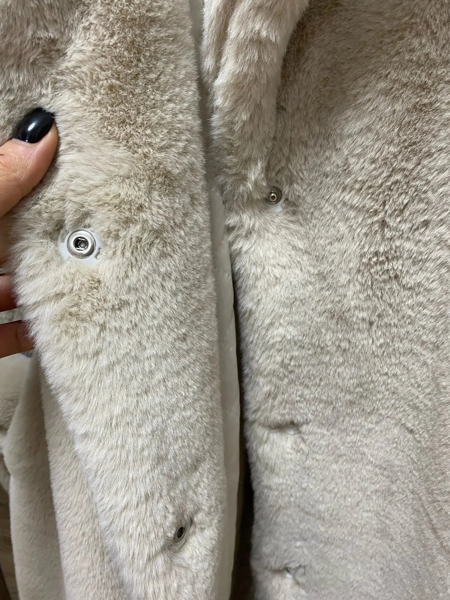 Luxury Faux Rabbit Fur Winter Overcoat
