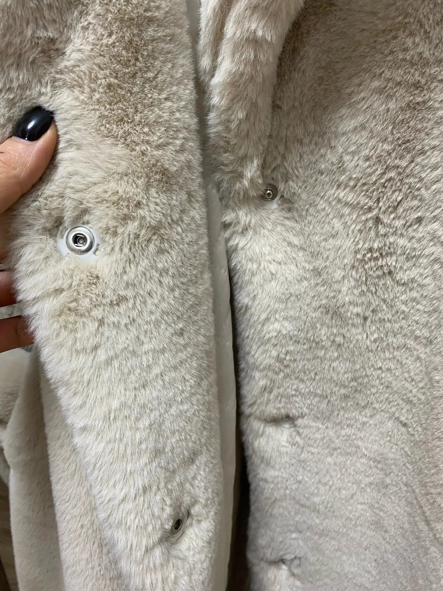 Luxury Faux Rabbit Fur Winter Overcoat