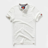 Men's Premium Cotton Polo Shirt | Short Sleeve Emblem Tee