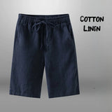 Men's Cotton Linen Drawstring Shorts