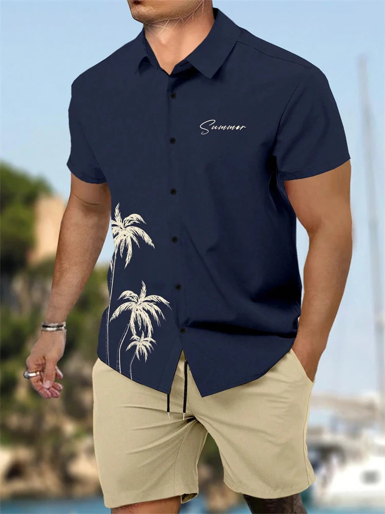Men's Summer Patchwork 2-Piece Set