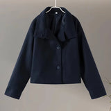 Urban Stand-Collar Woolen Coat