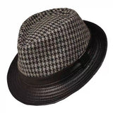 Men's Genuine Leather Cowhide Fedora Hat