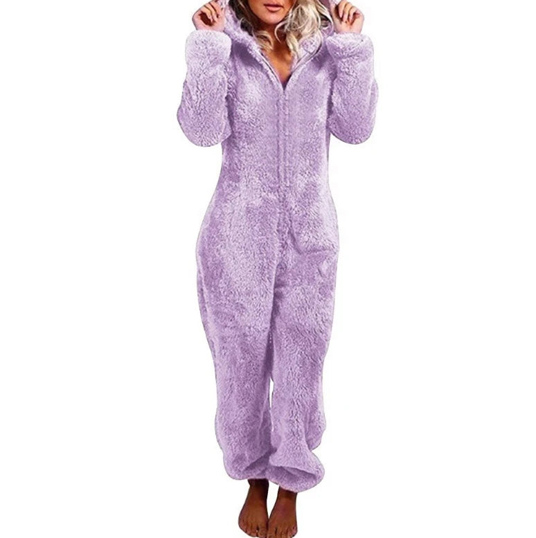 Women’s Elegant Hooded One-Piece Jumpsuit