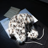Leopard Print Faux Fur Winter Bomber Hat