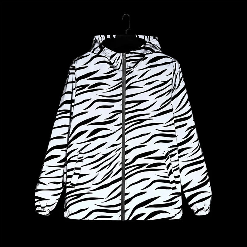 Men's Reflective Night-Shine Hooded Windbreaker