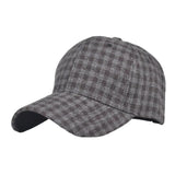 Unisex Checkered Baseball Cap with Adjustable Strap