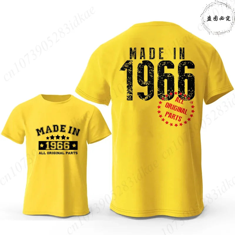 60th Birthday Vintage Graphic T-Shirt — Made in 1966 Men's Short Sleeve Tee