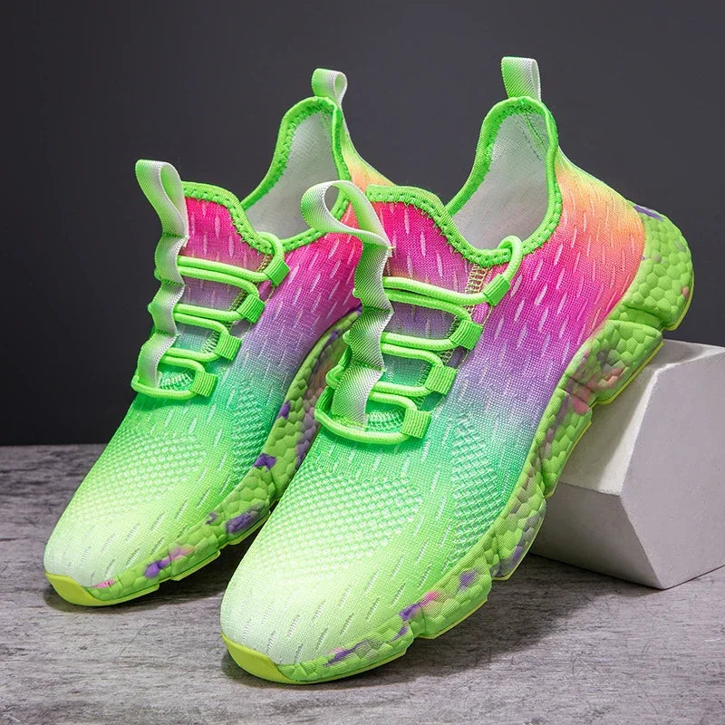 Unisex Colorful Fashion Running Shoes – Non-Slip Casual Walking Sneakers