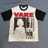 Men's Oversized Rhinestone Letter Cotton T-Shirt