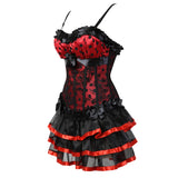 Women's Corset Dress with Straps & Lace | Plus Size Bustier Set