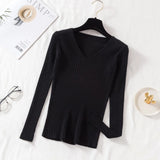 Women's V-Neck Knit Pullover Sweater